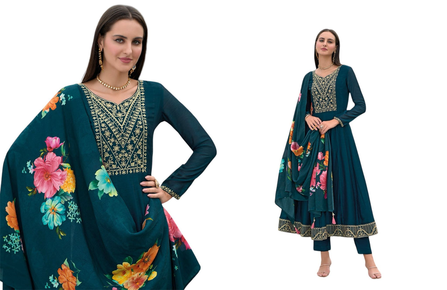 Flair Anarkali Kameez & Pants