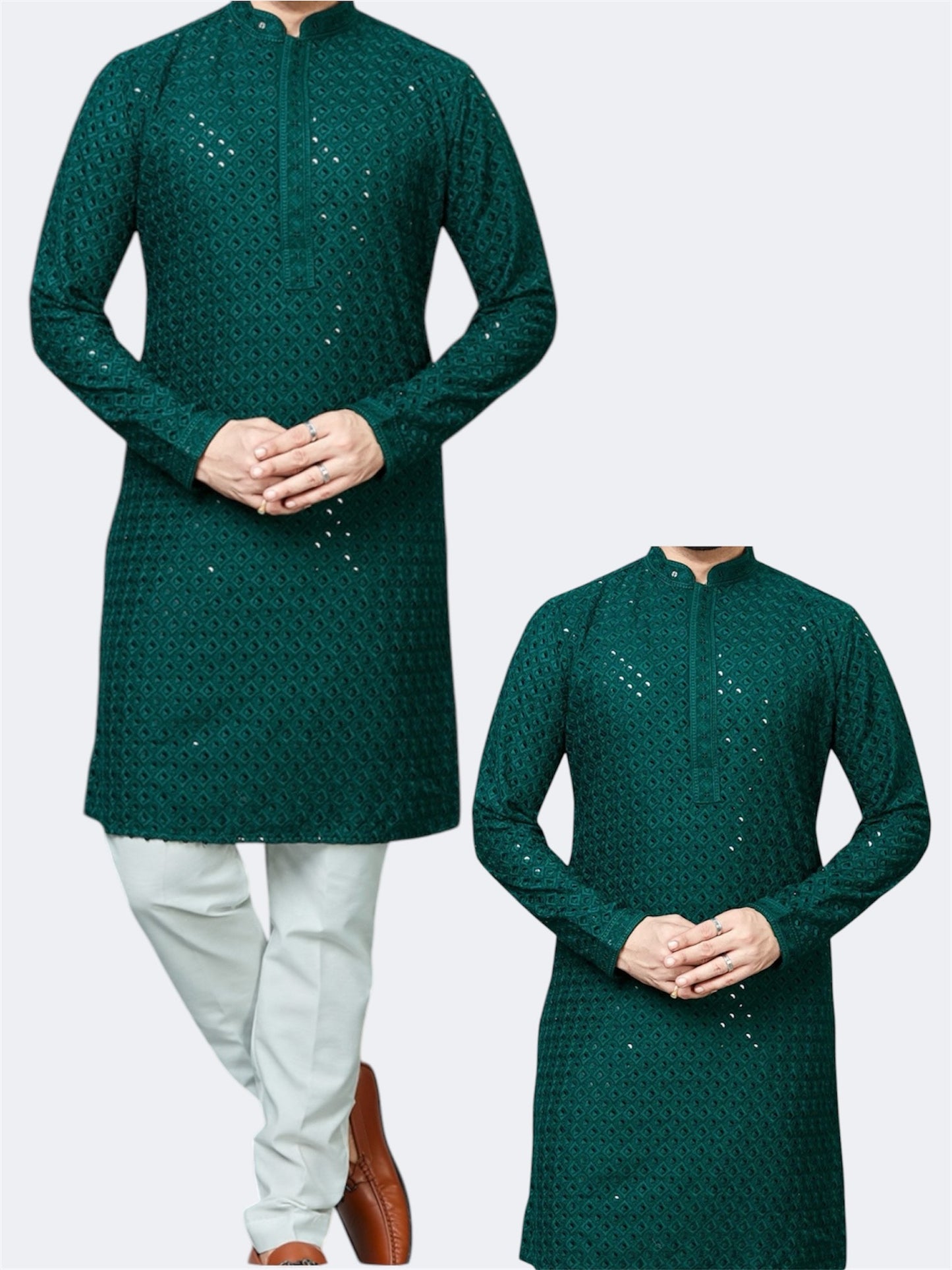 Mens Sequins Kurta Set