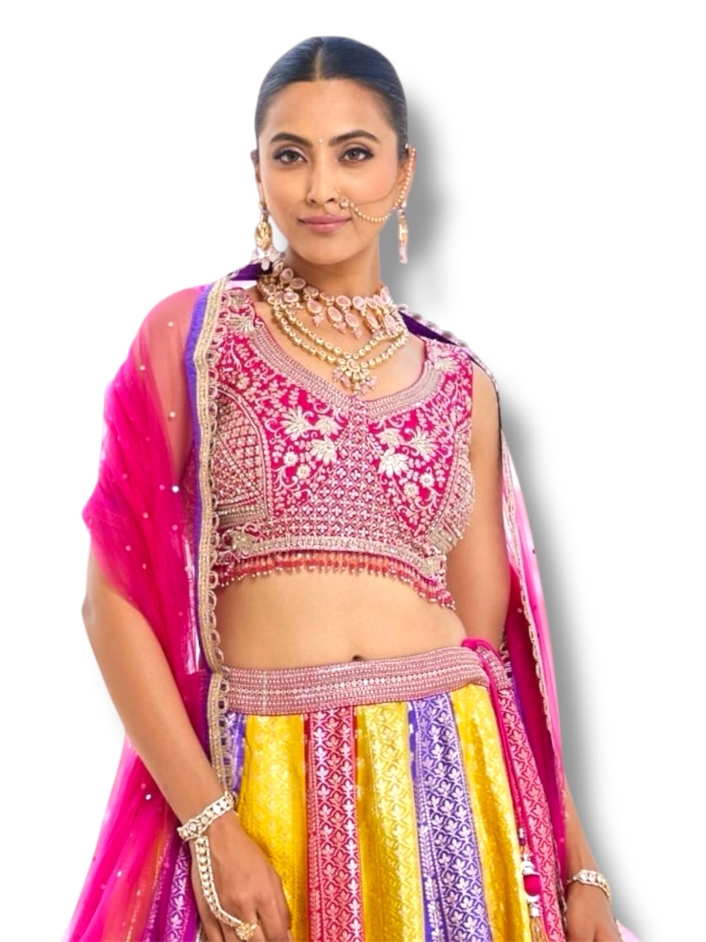 Priyanka Multi color Lahenga