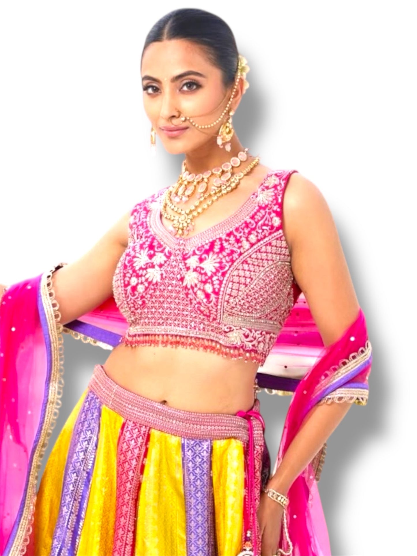 Priyanka Multi color Lahenga
