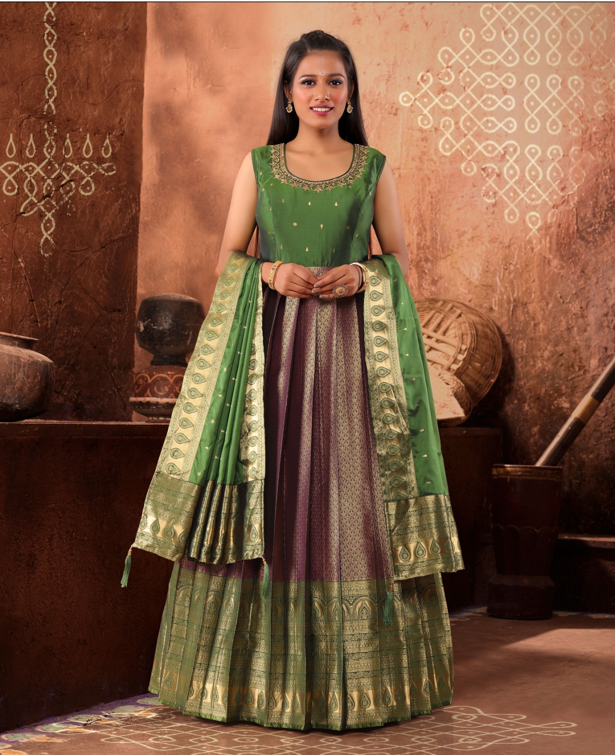 Anu Silk Long Dress