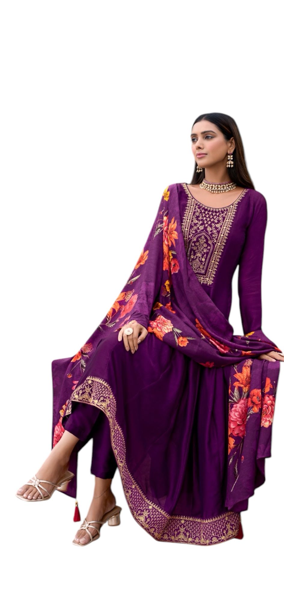 Flair Anarkali Kameez & Pants