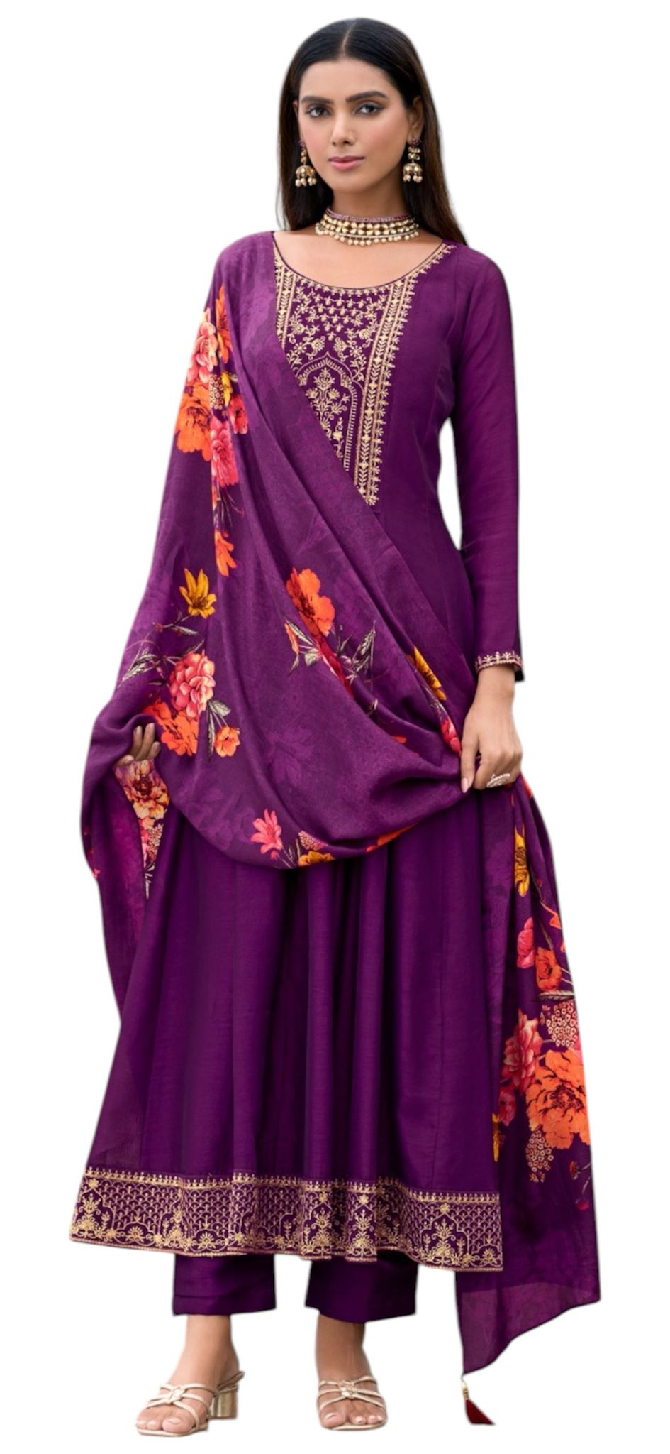 Flair Anarkali Kameez & Pants