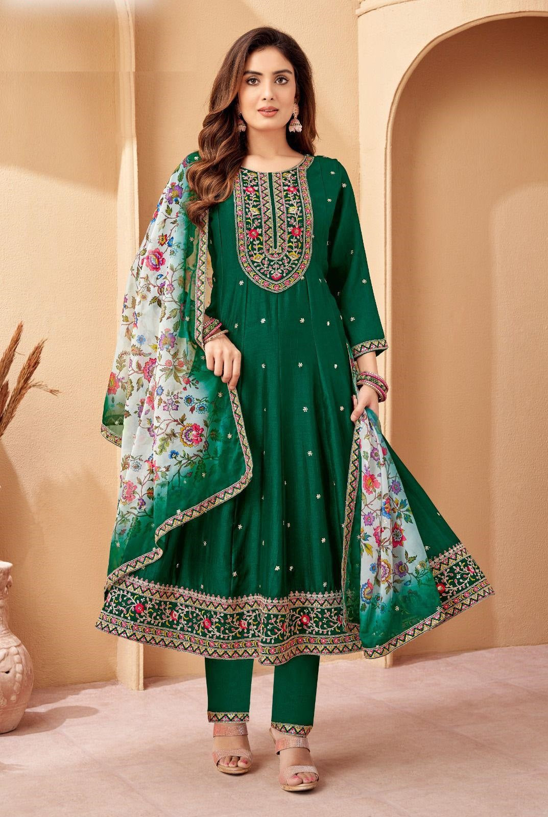 Anaya Flair Silk Gown
