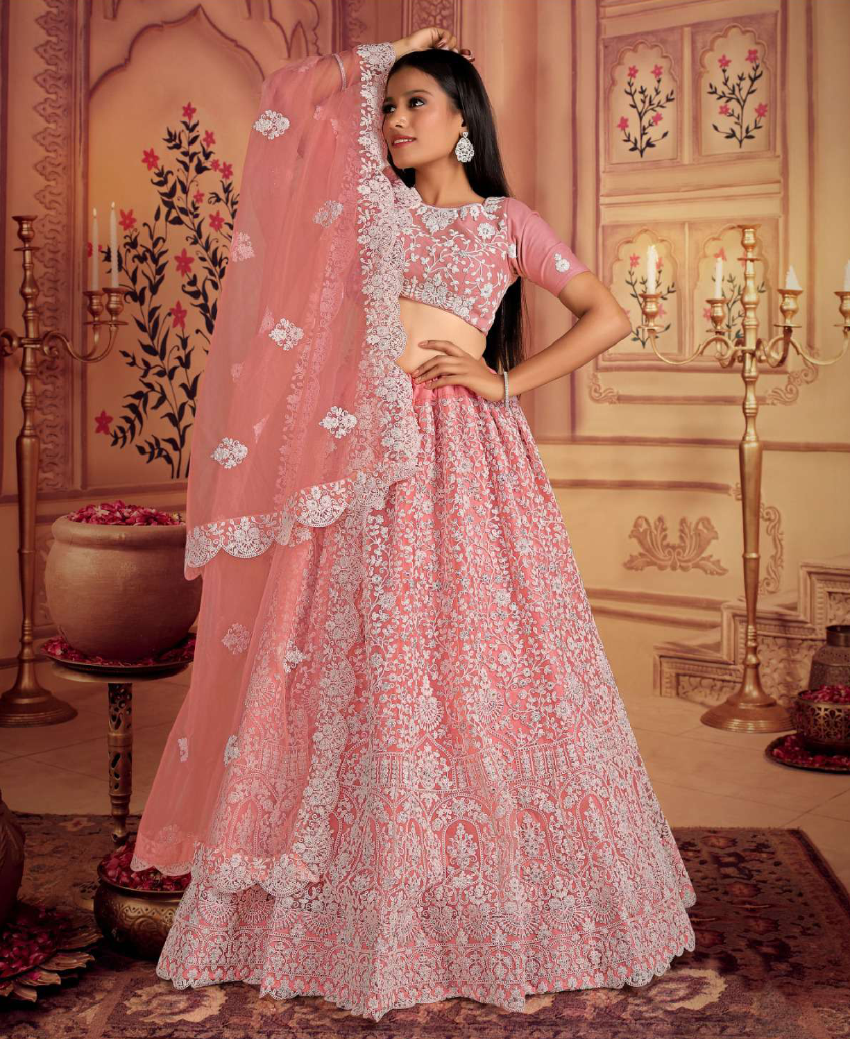 Muskan Unstichted Lehenga