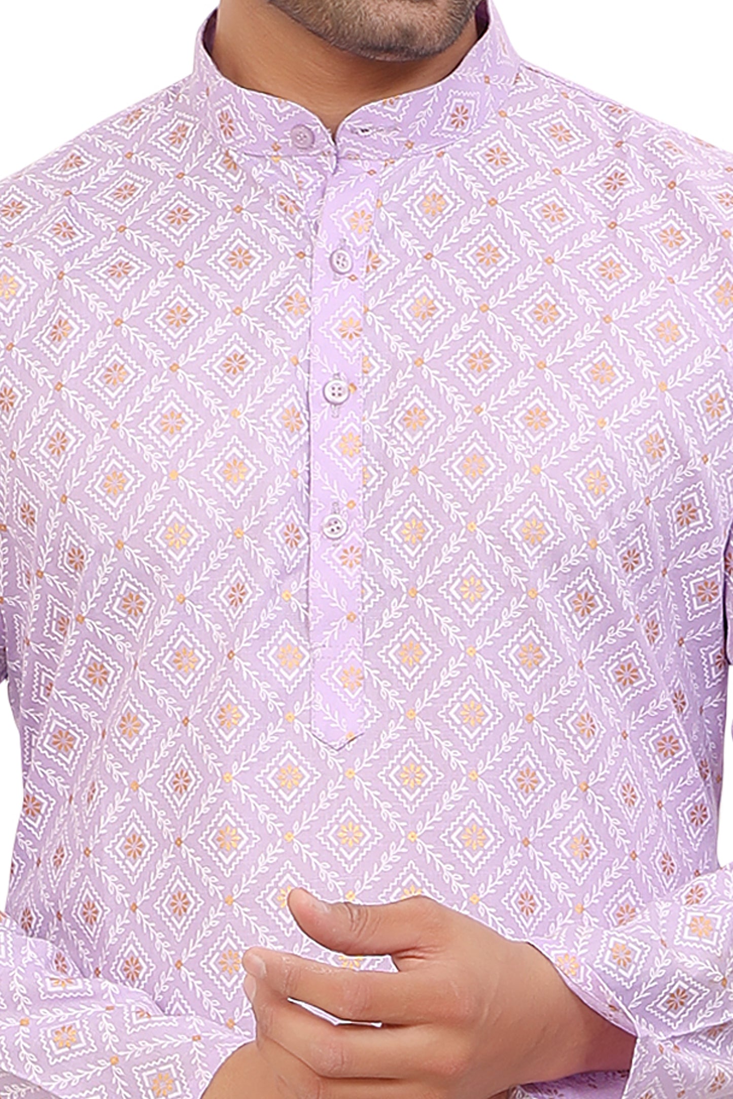 Mens Cotton Printed Kurta