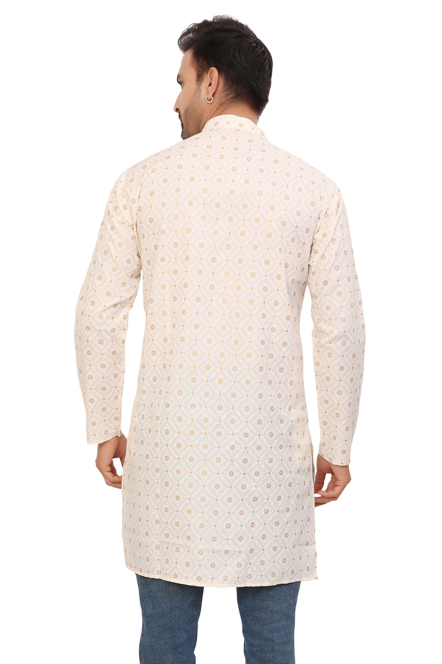 Mens Cotton Printed Kurta