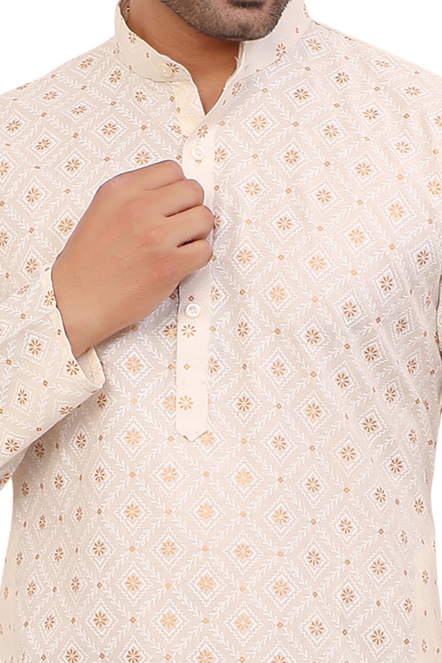 Mens Cotton Printed Kurta