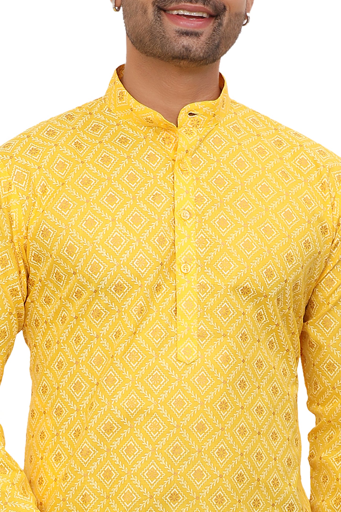 Mens Cotton Printed Kurta