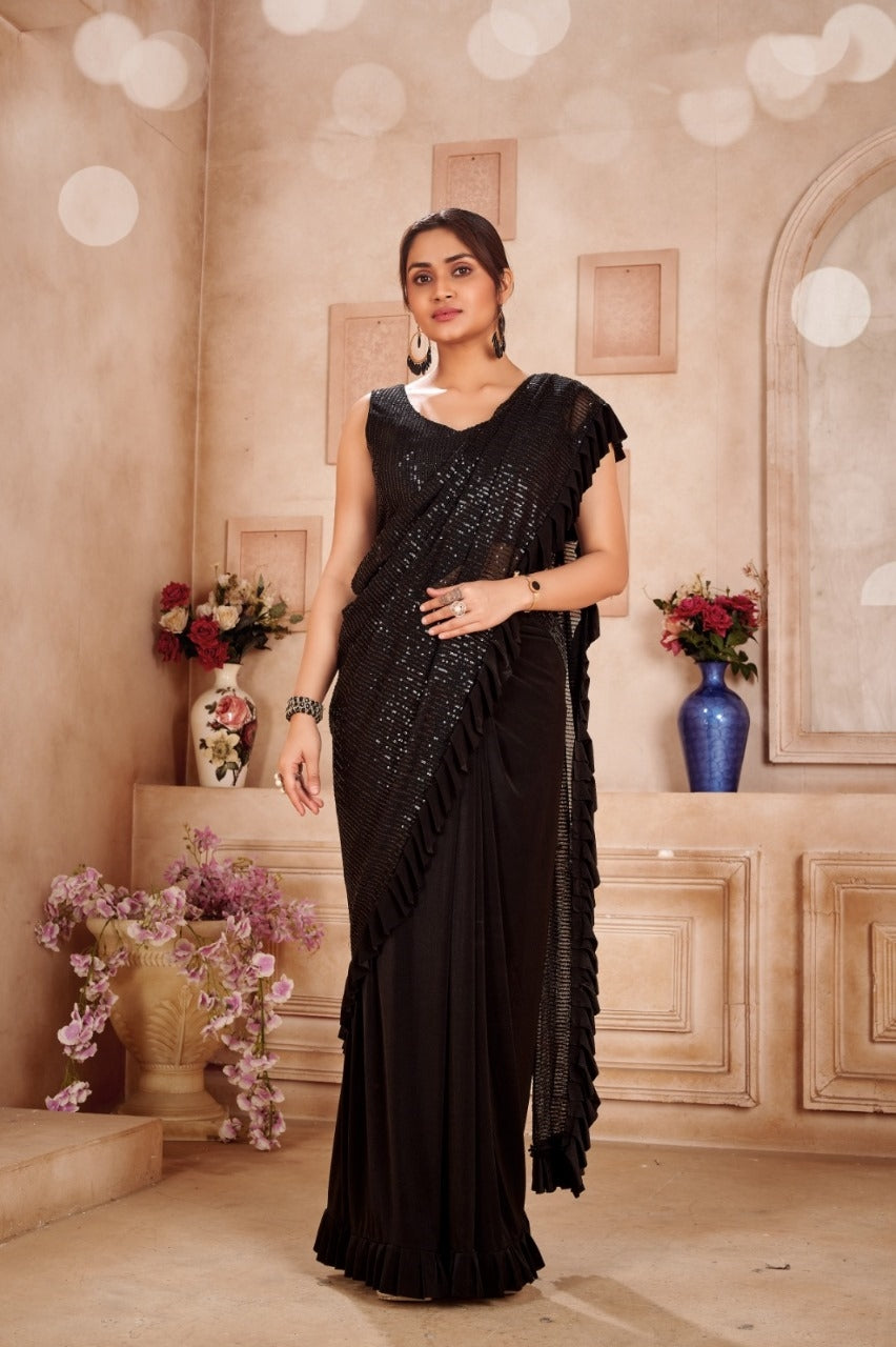 Readymade Saree in Black