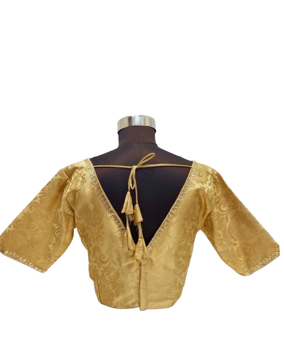 Brocade Saree Blouse in Gold