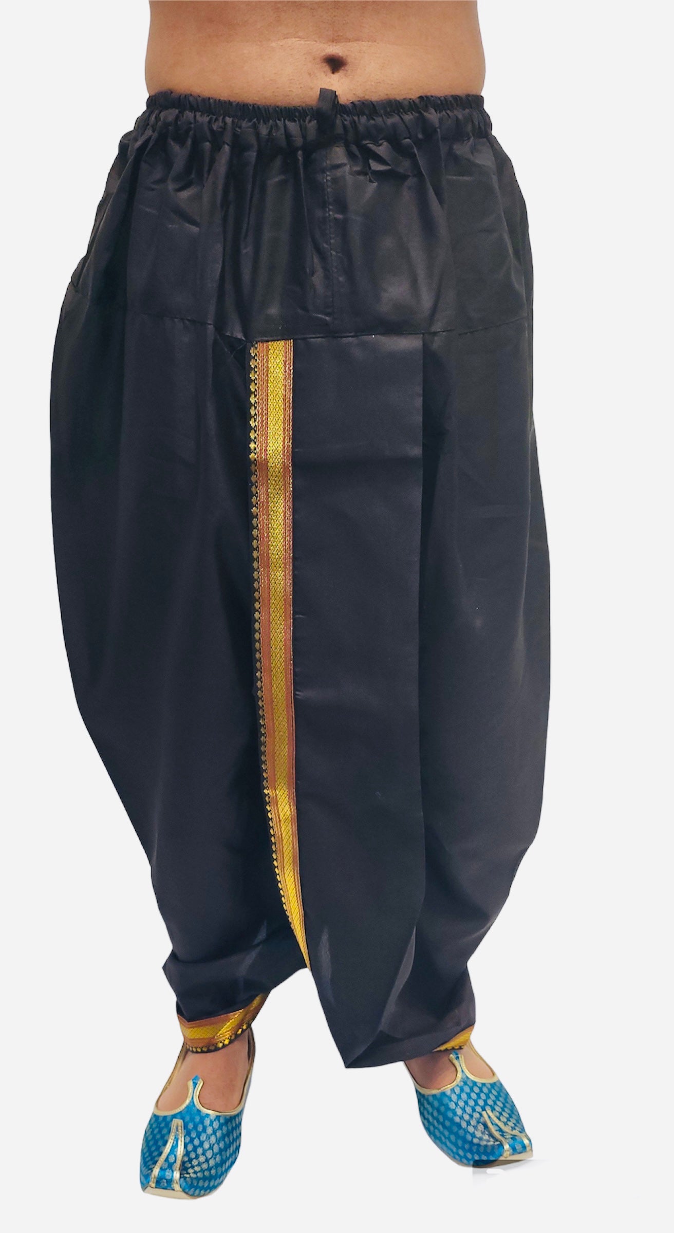 Mens Readymade Dhoti in Black