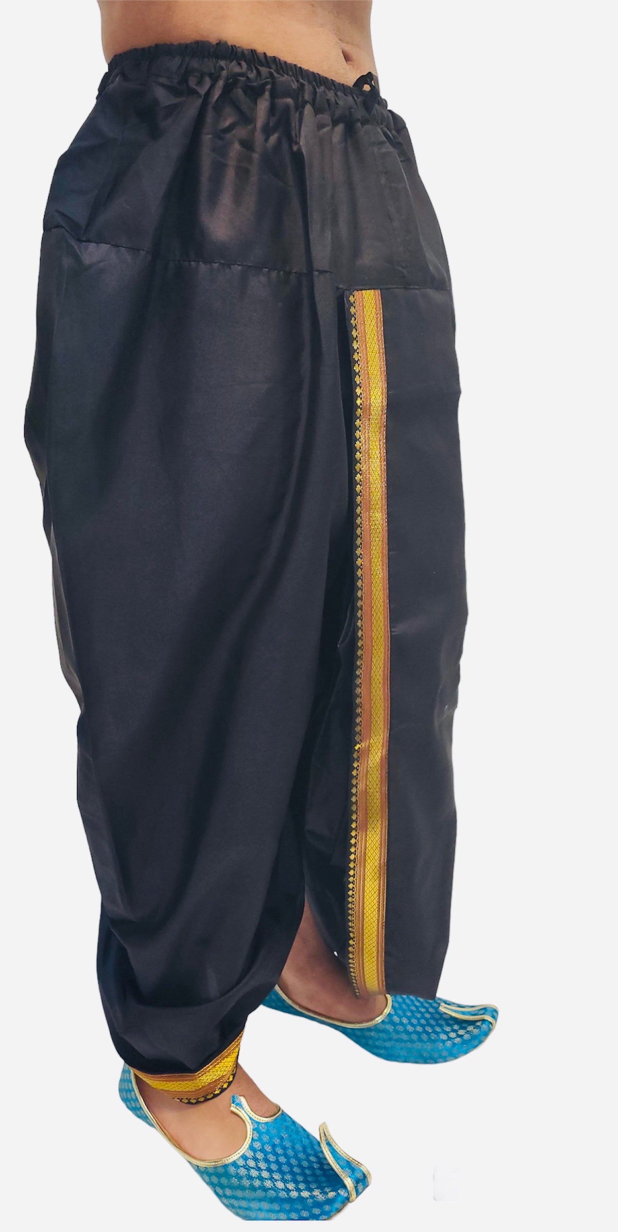 Mens Readymade Dhoti in Black