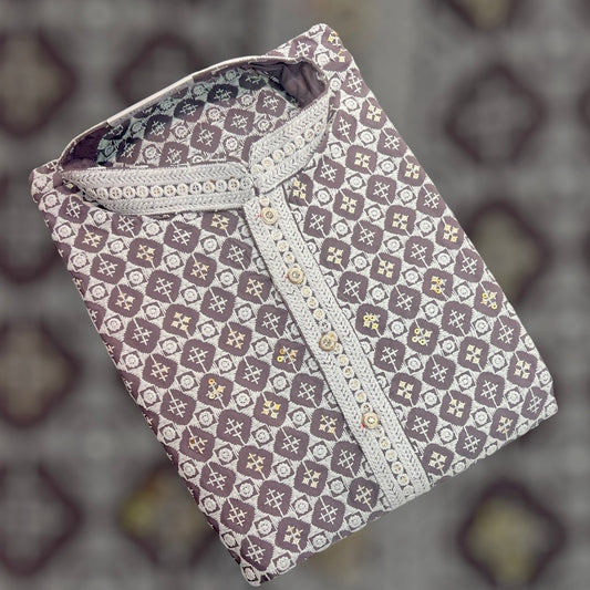 Mens Sequins Kurta Set