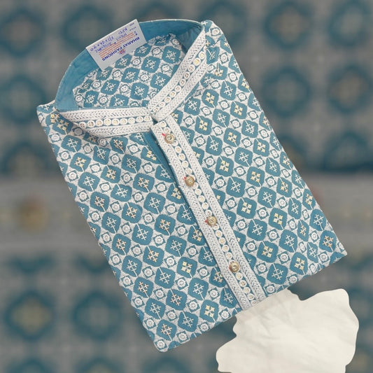 Mens Sequins Kurta Set