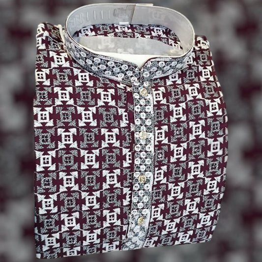 Mens Sequins Kurta Set