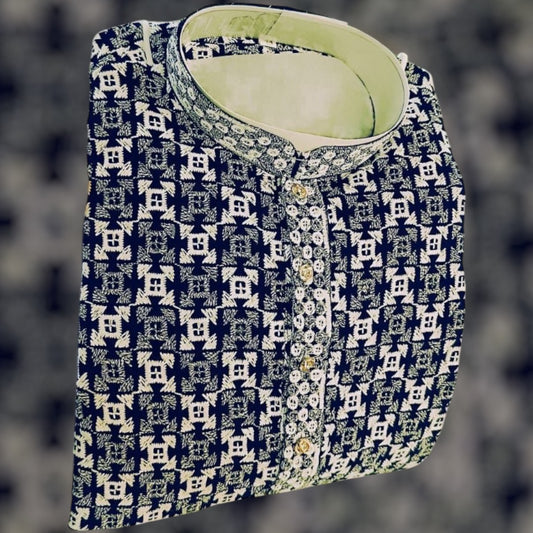 Mens Sequins Kurta Set