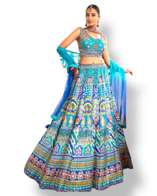 Taanvi Multi color  Lahenga