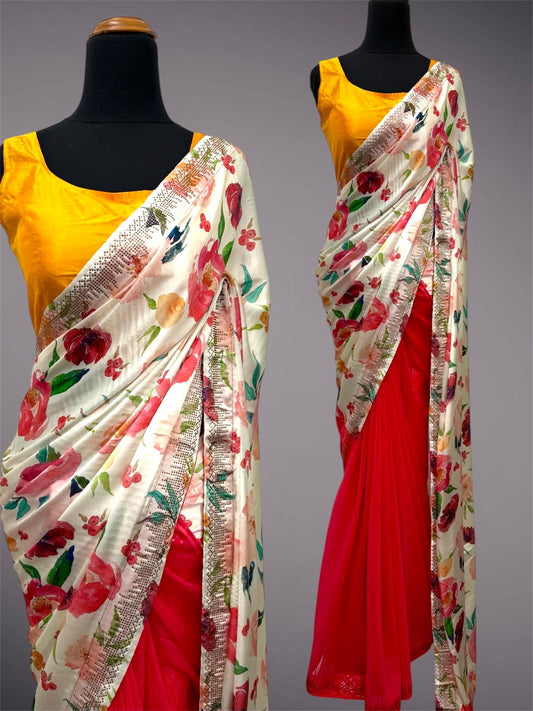 Floral Printed Saree