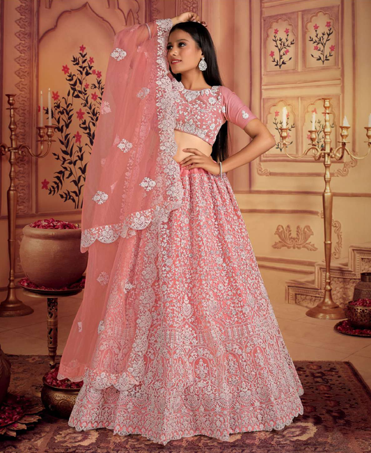 Muskan Unstichted Lehenga